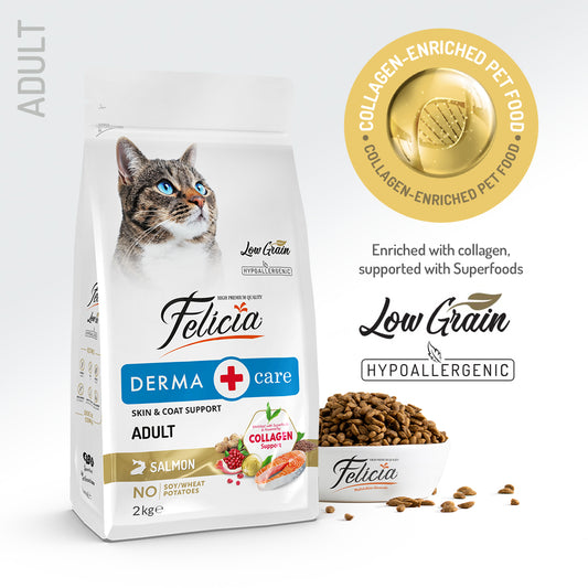 Felicia Low Grain Derma Care Adult Salmon Cat Food Hypoallergenic