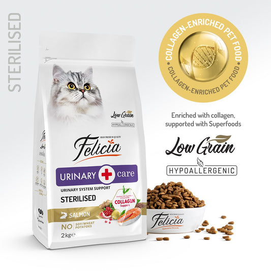 Felicia Low Grain Urinary Care Sterilised Salmon Cat Food Hypoallergenic