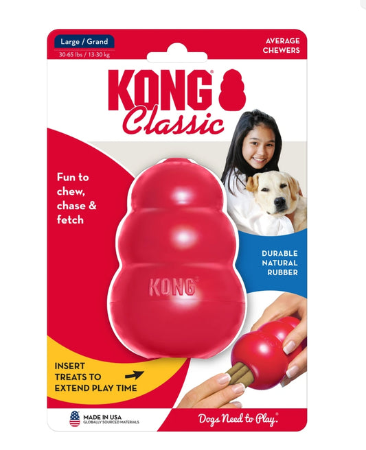 KONG Classic –  Natural Rubber Dog Toy