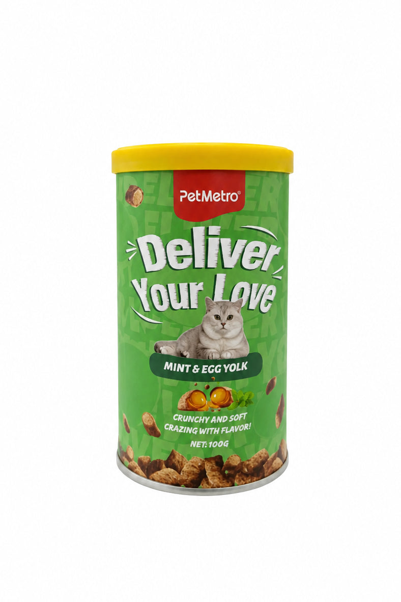 Petmetro Treat For Adult Cat Mint & Egg yolk 100g