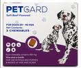 Load image into Gallery viewer, PETGARD Soft Beef-Flavored Fluralaner Chewables for Dogs 20–40 kg – 3 Chewables
