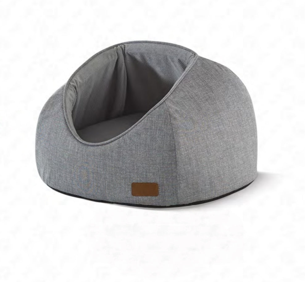 Koala Covered Fabric Hooded Cave Pet Bed