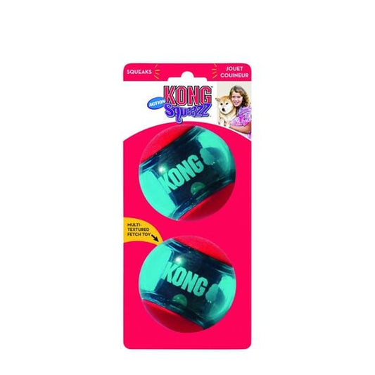 KONG Squeezz Action Ball - Red / Large | Dog Toy
