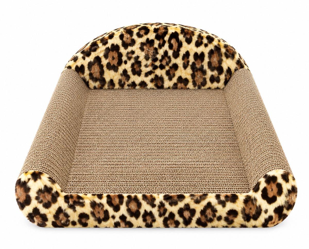 Corrugated Cardboard Cat Couch Bed & Scratcher