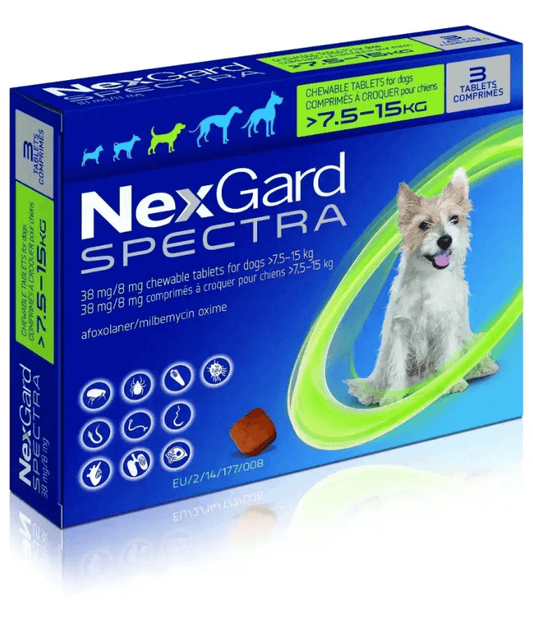 Nexgard Spectra - Tick, Flea and Worm Protection - 7.5kg-15kg