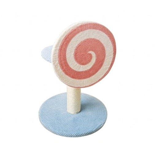 Candy Swirl & Pastel Lollipop Single Post Cat Scratcher