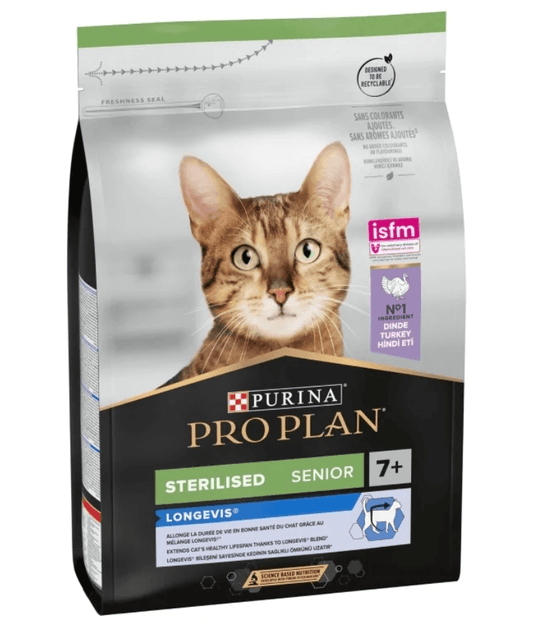 Purina - Pro Plan, Sterilised Senior 7+ Cat Dry Food, LONGEVIS, Turkey