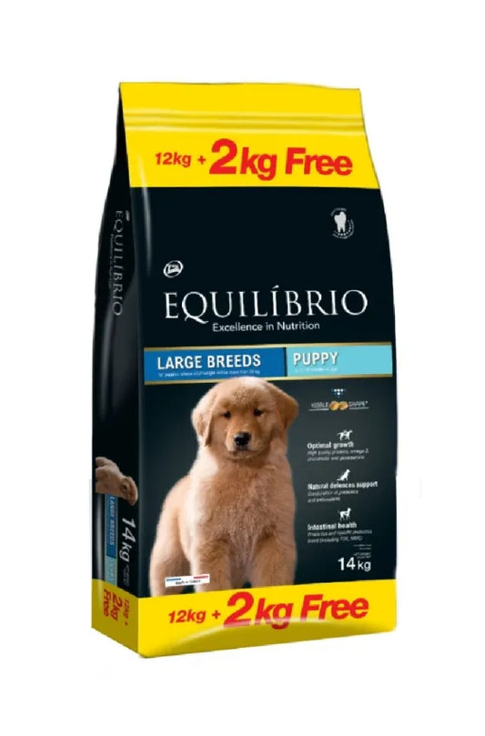 Equilibrio Dog Puppy Large Breeds Dry Dog Food 12Kg+2Kg