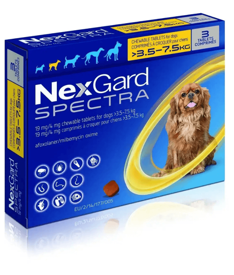 Nexgard Spectra - Tick, Flea and Worm Protection - 3.5kg-7.5kg
