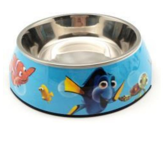 Printed Stainless Steel with Non-Skid Rubber Base Food And Water Bowl