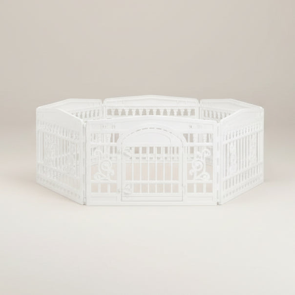 Decorative Plastic Pet Playpen with Door