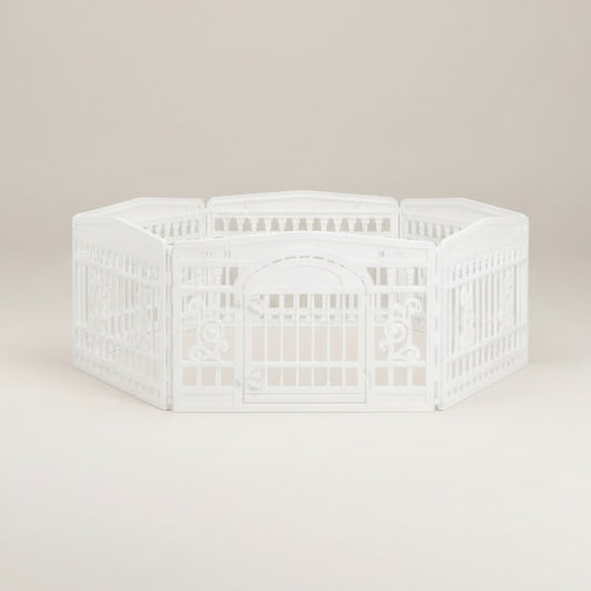 Decorative Plastic Pet Playpen with Door