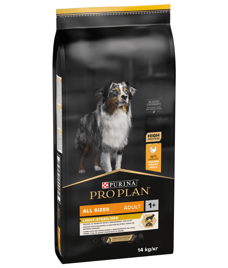 Purina - Pro Plan, Light Sterilized All Sizes Adult, Dry Dog food with Chicken