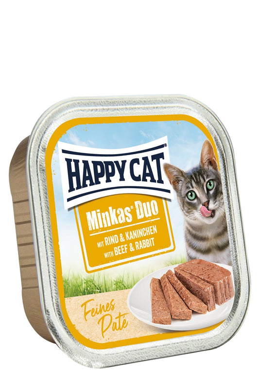 Happy Cat Minkas Duo Beef & Rabbit Pâté Wet Cat Food