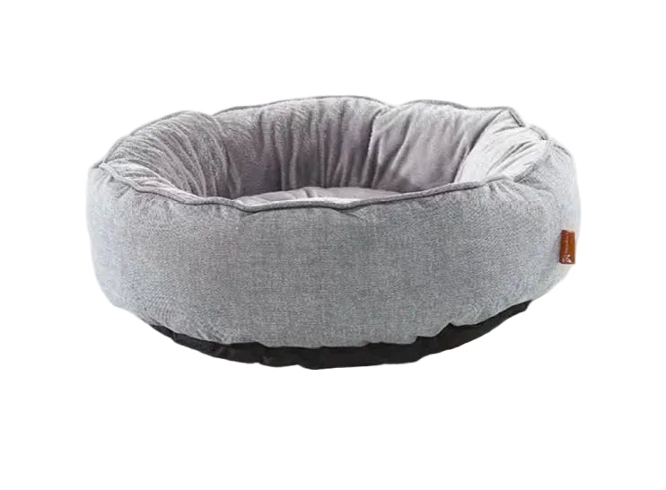 Koala Round Soft Plush Pet Bed | GRAY