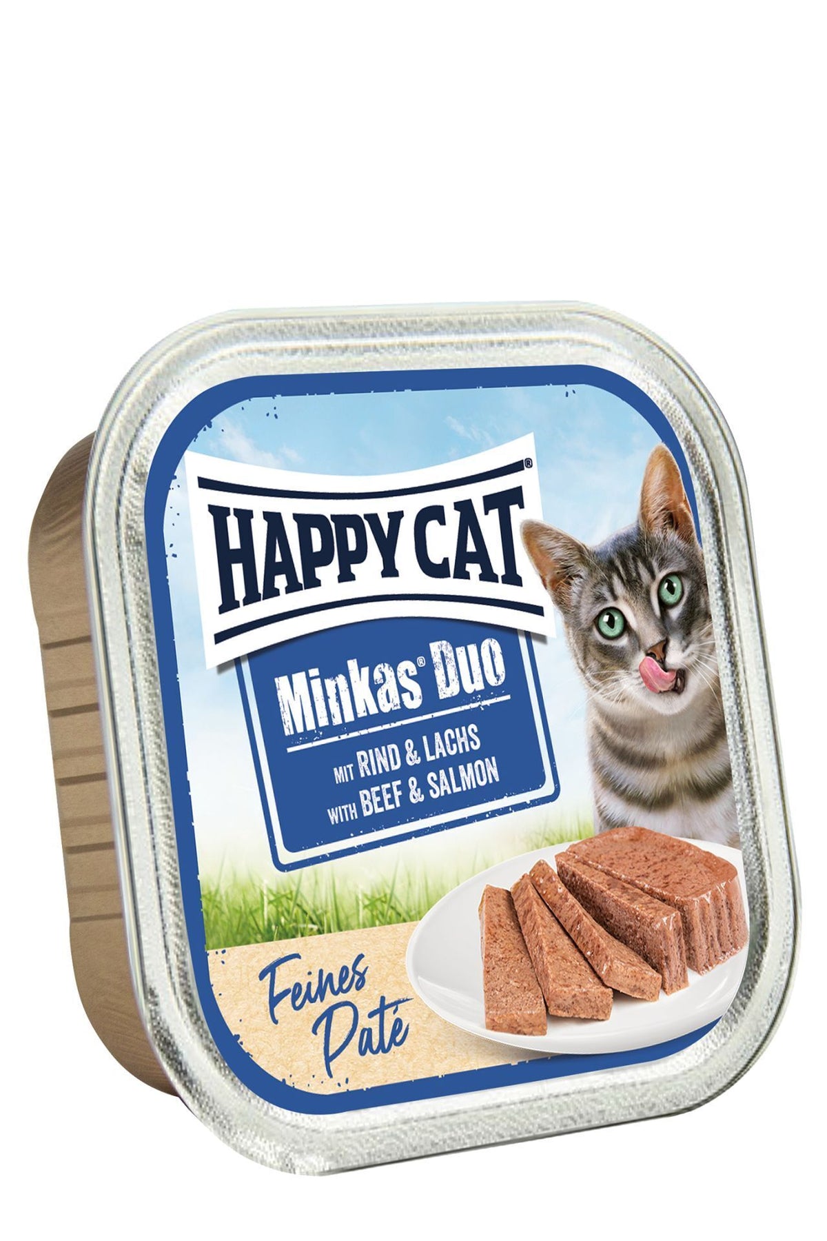Happy Cat Minkas Duo Beef & Salmon Pâté Wet Cat Food