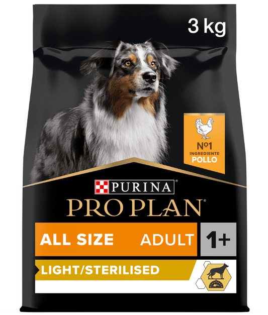 Purina - Pro Plan, Light Sterilized All Sizes Adult, Dry Dog food with Chicken