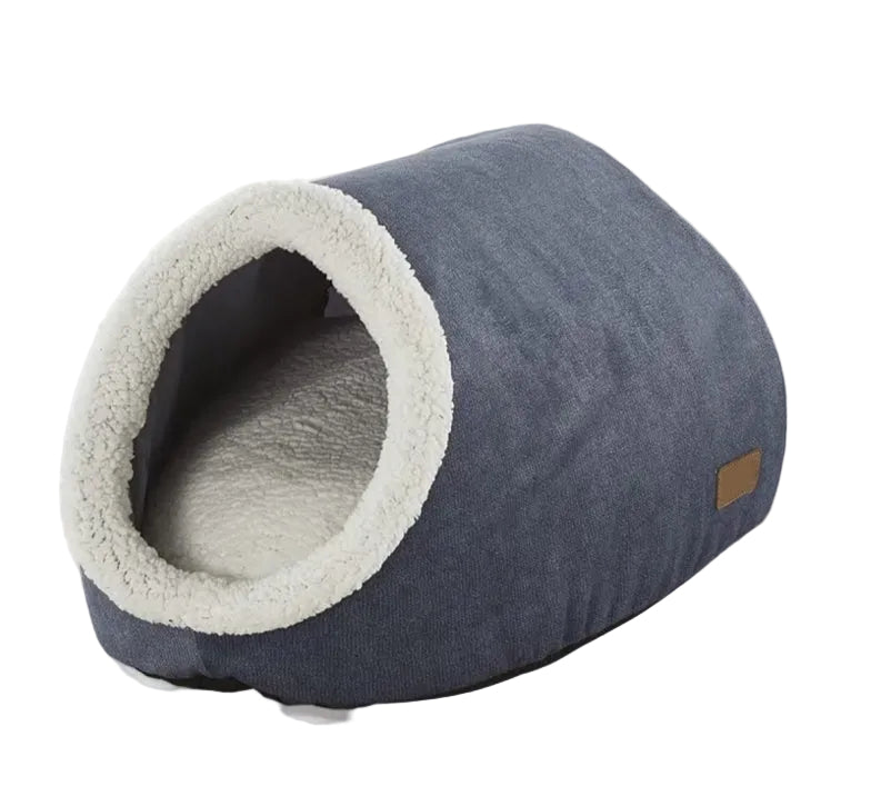 Koala Covered Fabric & Soft Plush Cave Pet Bed