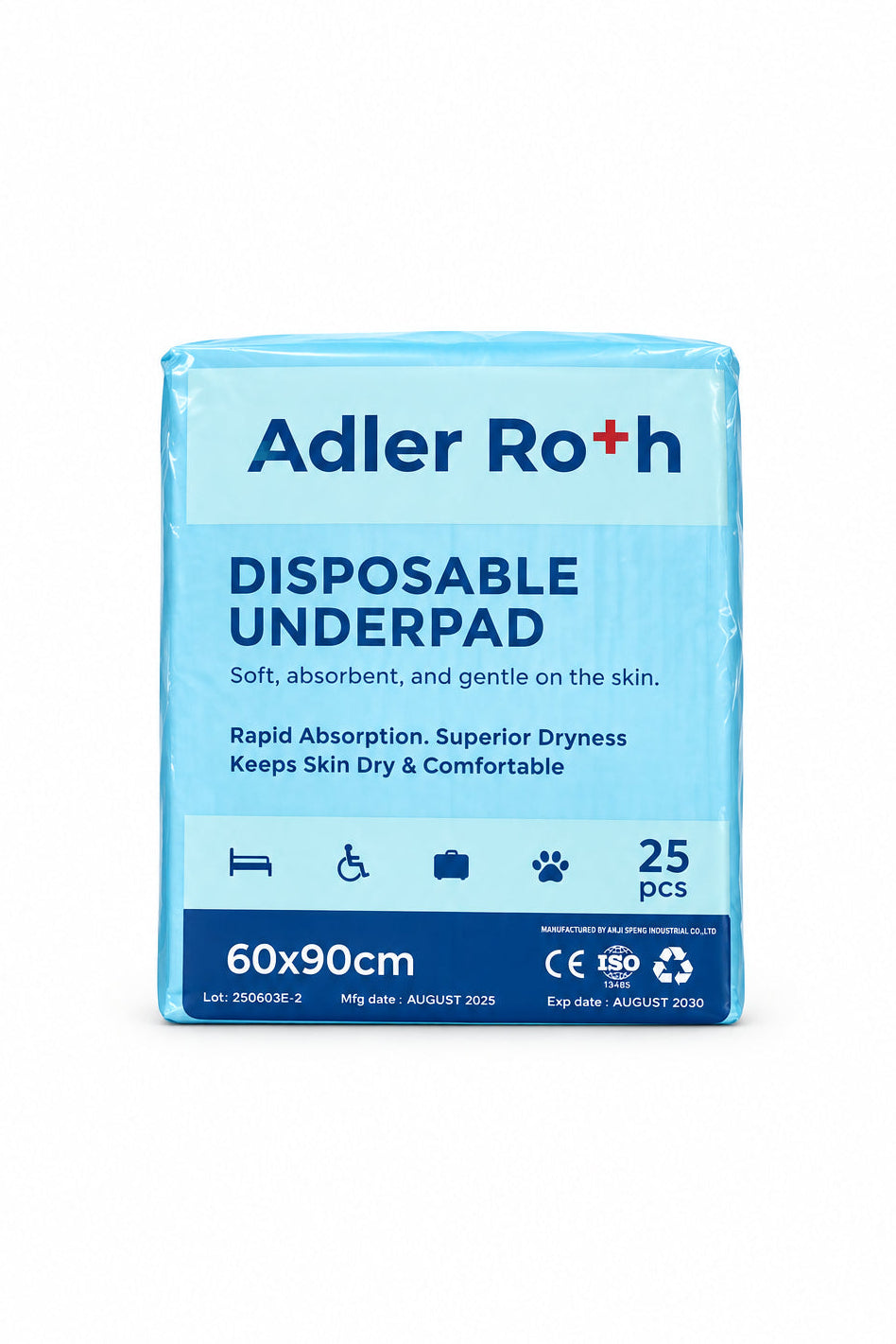 Adler Roth Disposable Underpad - 60x90cm (25 Pcs)