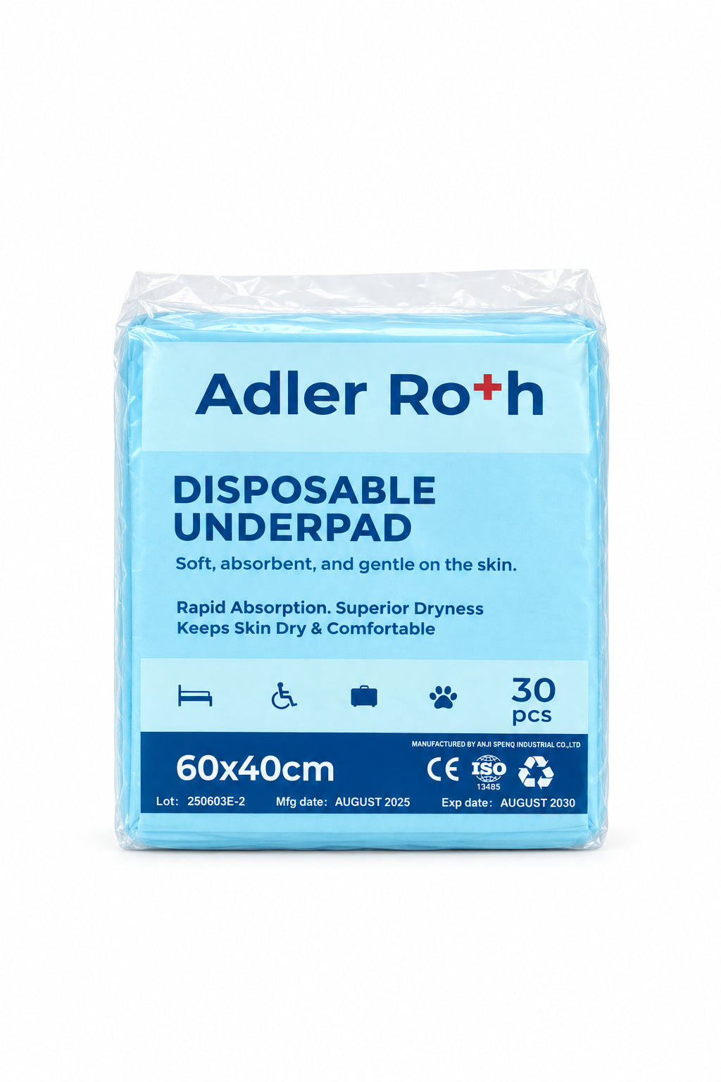 Adler Roth Disposable Underpad - 60x40cm (30 Pcs)