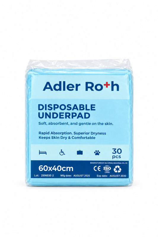 Adler Roth Disposable Underpad - 60x40cm (30 Pcs)
