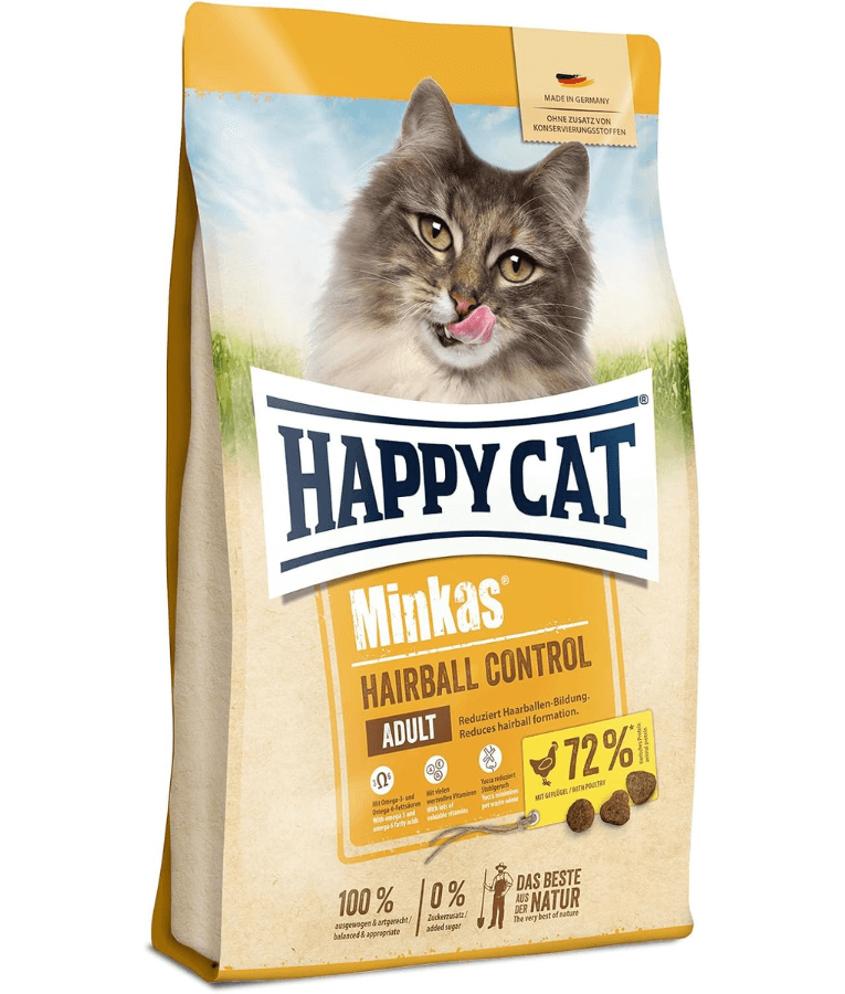 Happy Cat - Minkas Hairball Control Dry Cat Food – Poultry, Adult Cats