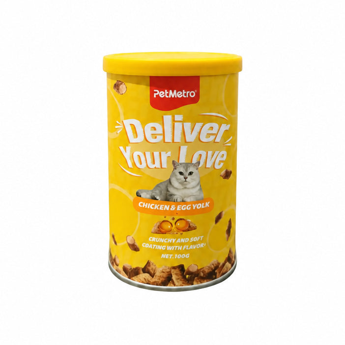Petmetro Treat For Adult Cat Chicken & Egg yolk 100g