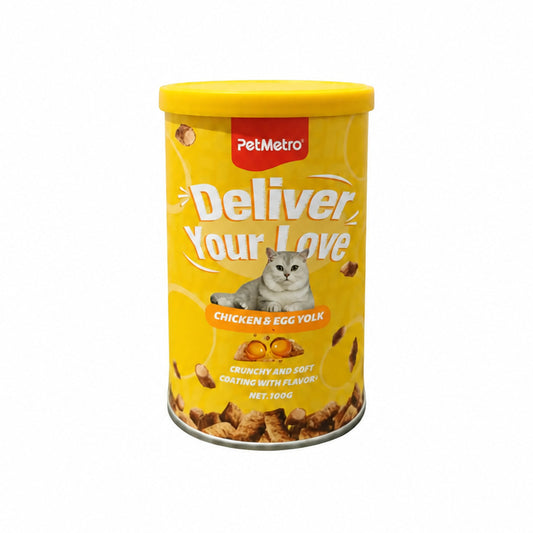 Petmetro Treat For Adult Cat Chicken & Egg yolk 100g