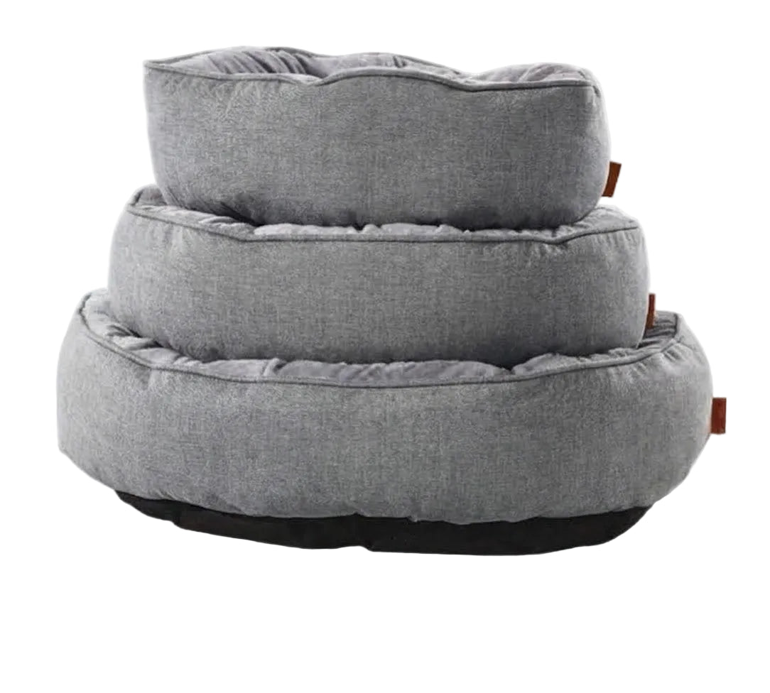 Koala Round Soft Plush Pet Bed | GRAY