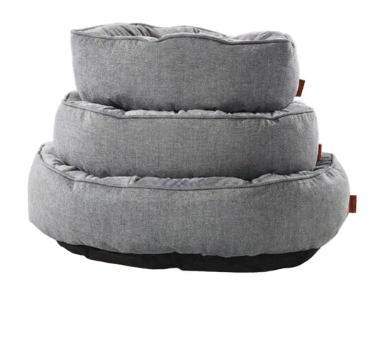 Koala Round Soft Plush Pet Bed | GRAY