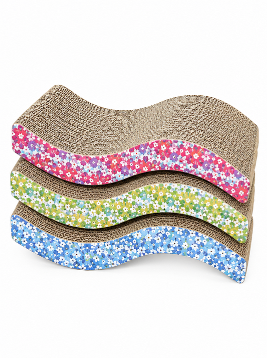 S-Shaped Corrugated Cardboard Cat Scratcher Lounge Pad