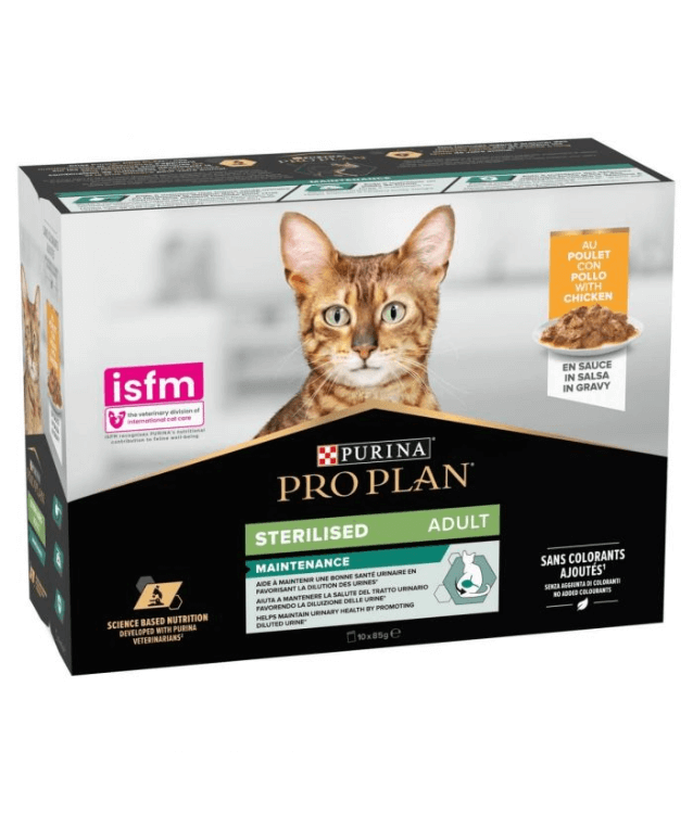 Purina - Pro Plan, Sterilised Adult Wet Cat Food, Chicken in Gravy