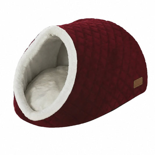 Koala Covered Fabric & Soft Plush Cave Pet Bed