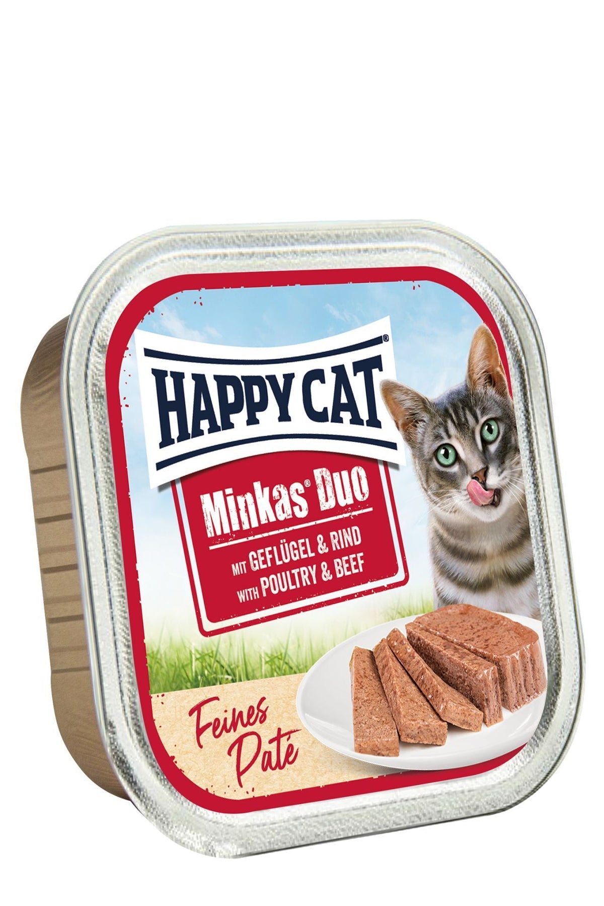 Happy Cat Minkas Duo Poultry & Beef Pâté Wet Cat Food