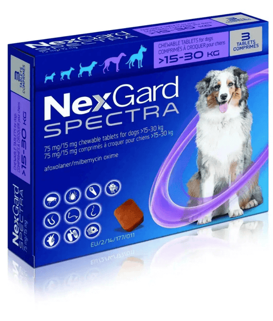 Nexgard Spectra - Tick, Flea and Worm Protection - 15kg-30kg