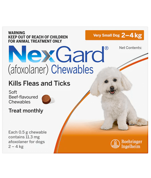 Nexgard - Tick and Flea Protection - 2-4KG