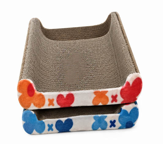 Curved Corrugated Cardboard Cat Scratcher Lounge Pad