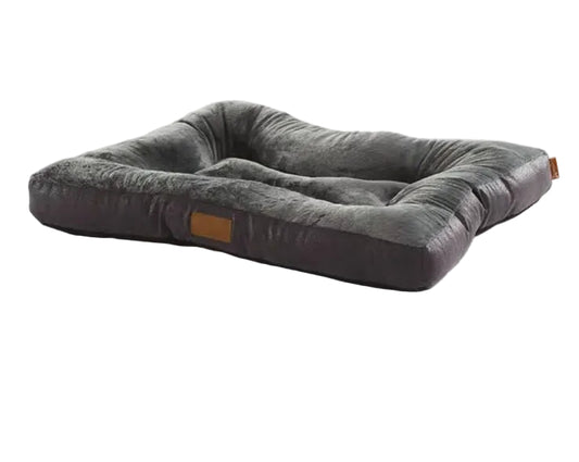 Koala Rectangular Soft Plush Lounge Pet Bed | BLACK