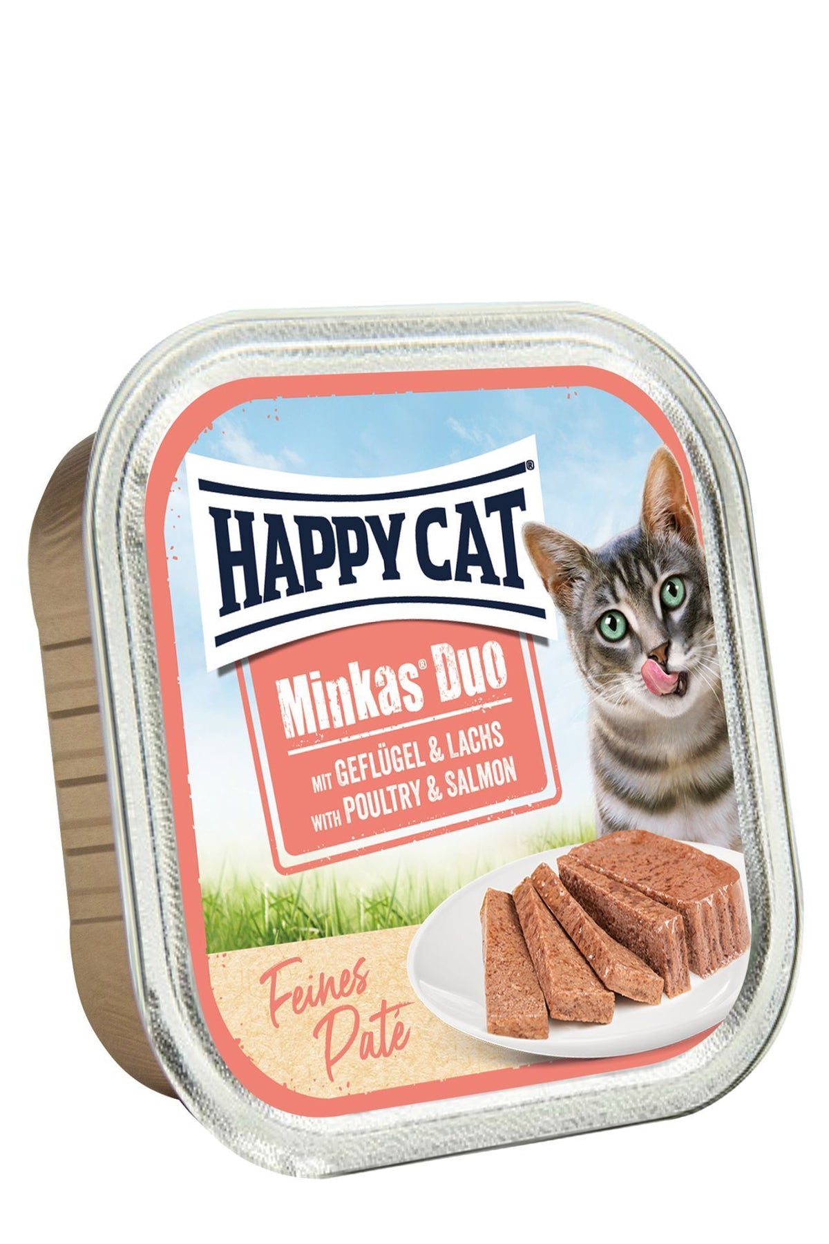 Happy Cat Minkas Duo Poultry & Salmon Pâté Wet Cat Food