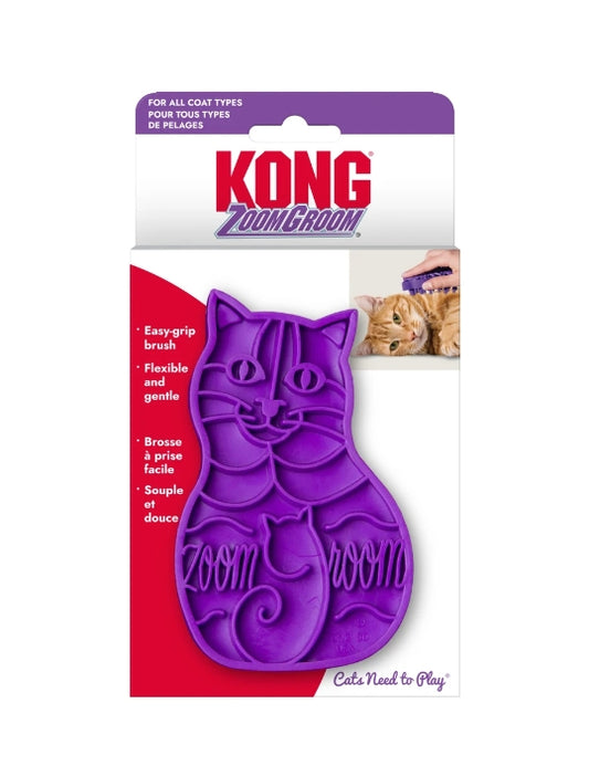 KONG Cat ZoomGroom Purple