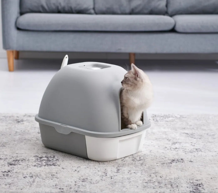 Enclosed Hooded Cat Litter Box