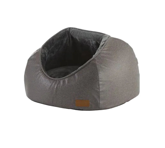 Koala Covered Fabric Hooded Cave Pet Bed
