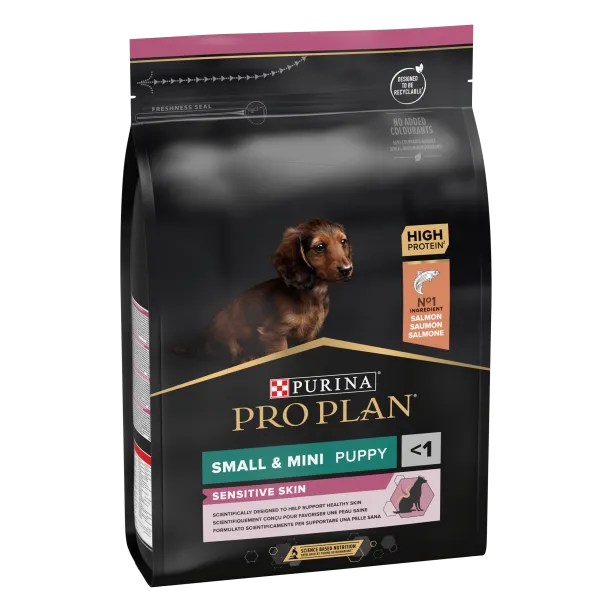 Purina Pro Plan Small and Mini Puppy Sensitive Skin, Dry Dog food with Salmon