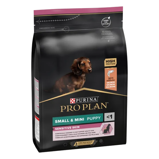 Purina Pro Plan Small and Mini Puppy Sensitive Skin, Dry Dog food with Salmon