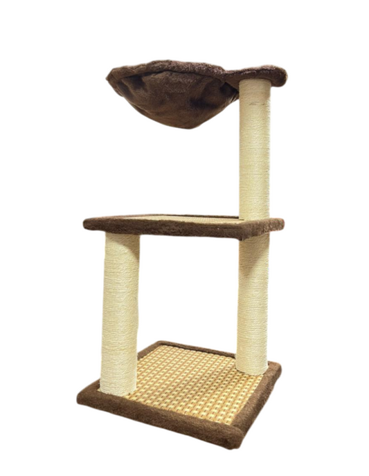 Multi-Level Cat Tree with Hammock, Scratching Posts & Sisal Scratching Base