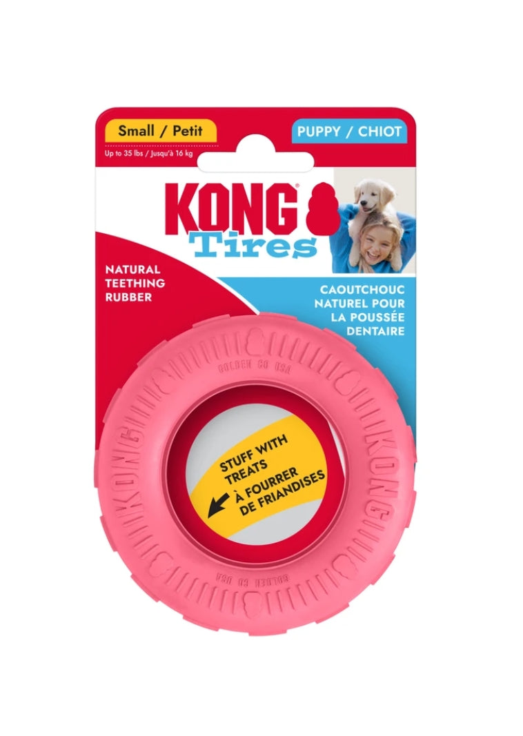 KONG Puppy Tires Pink | Dog Toy
