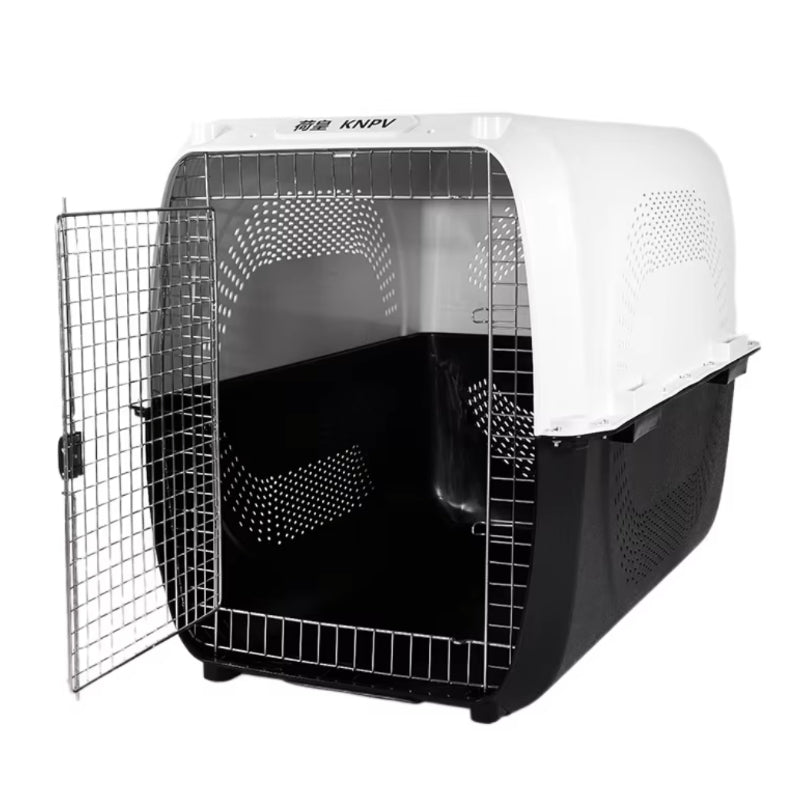 KNPV Pet Air Carrier – Plastic Pet Travel Carrier with Metal Door