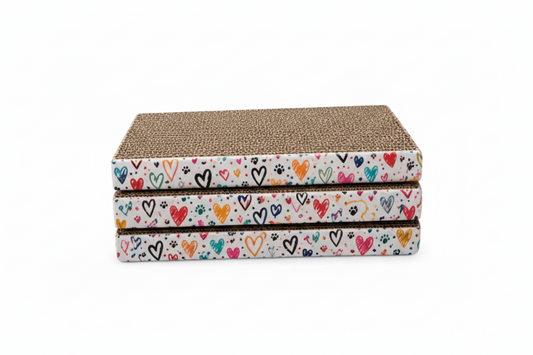 Reversible Rectangular Corrugated Cardboard Cat Scratcher Pad