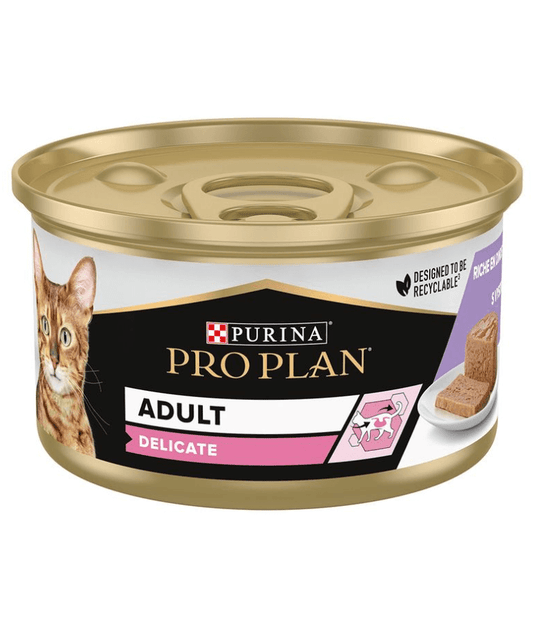 Purina - Pro Plan, Adult Delicate Digestion, Wet Cat Food, Mousse rich in Turkey