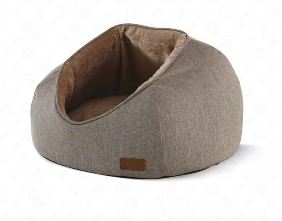 Koala Covered Fabric Hooded Cave Pet Bed